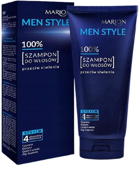 szampon przeciw siwieniu   Marion Men Style 100 Szampon do Włosów Przeciw Siwieniu 150g 